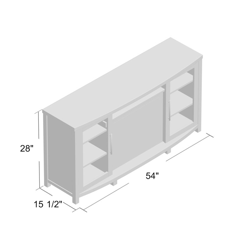Zipcode Design™ Southington TV Stand for TVs up to 60" with Electric Fireplace Included